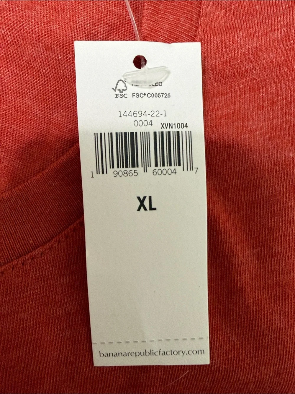 Banana Republic Men's Heather Red Crew Neck Tee - NWT